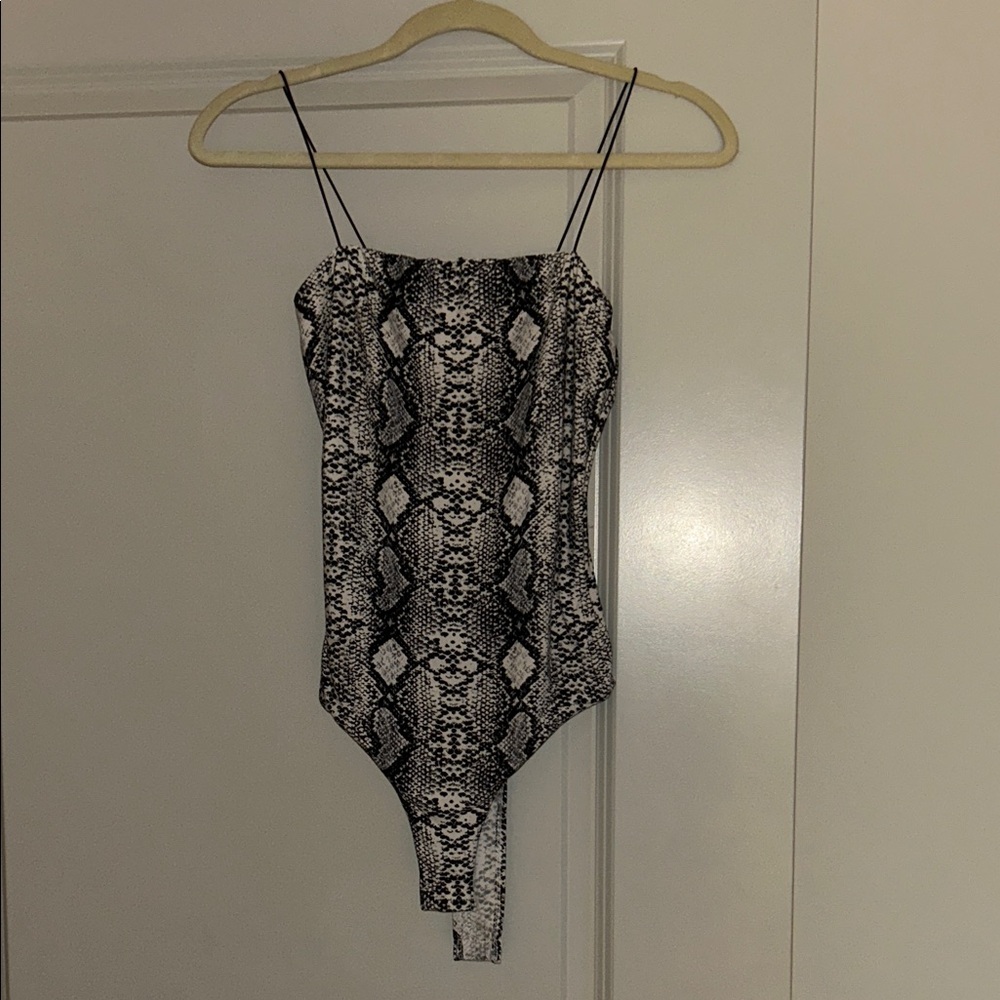 Windsor Snakeskin Print Bodysuit